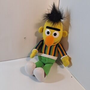 Jim Henson Vintage Bert Sesame Street Plush Toy Stuffed Doll Puppet
